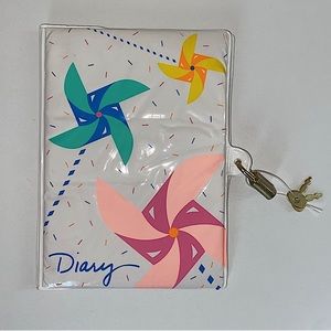 Vintage & New “Pinwheel” Diary With Lock & Keys